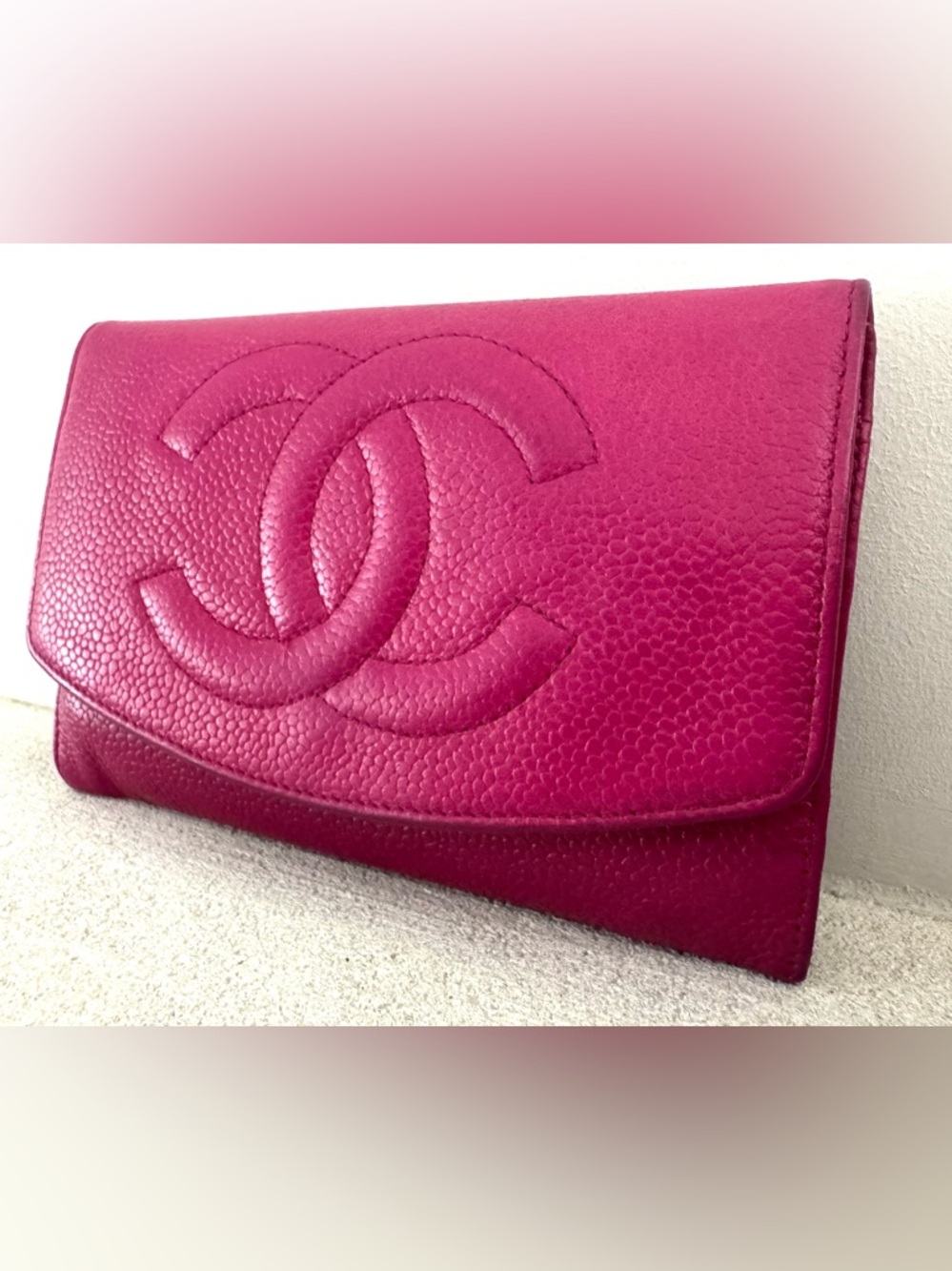 CHANEL Pink Caviar CC Wallet Authentication Card & Serial Sticker - Picture 3 of 12